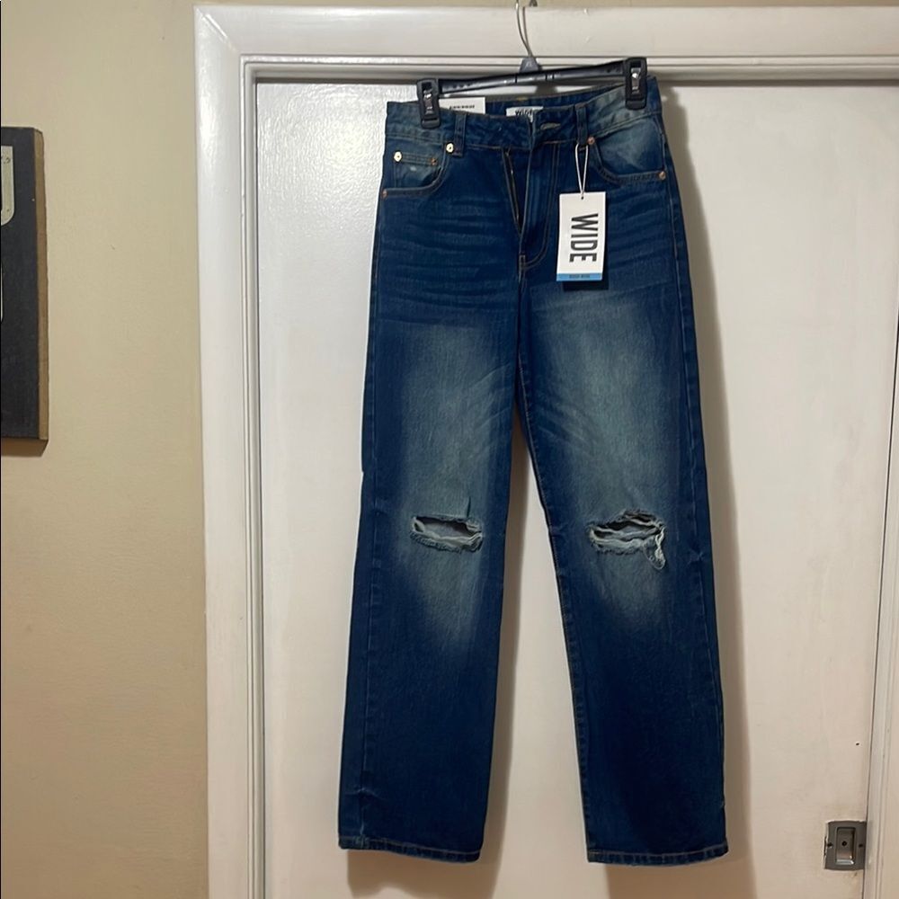 NWT refugee denim high-rise wide leg jeans READ DESCRIPTION size 0